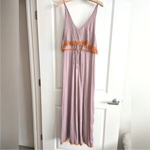 Free People Lavender and Orange Jumpsuit